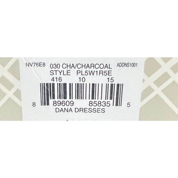 Dana Buchman Sweater Dress With Scarf XL Gray Ribbed Fit Flare Timeless Career - Picture 12 of 14